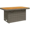 Image de vidaXL Table de jardin Gris 90x55x71 cm Poly rotin et bois d'acacia