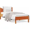 Image de vidaXL Lit en bois massif sans matelas pin brun cireux 90x200
