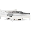 Image de vidaXL Lit en pin massif sans matelas blanc 120x190 cm