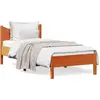 Image de vidaXL Lit en bois massif sans matelas pin brun cireux 90x190 cm