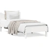 Image de vidaXL Lit en pin massif sans matelas blanc 75x190 cm
