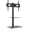 Image de vidaXL Support d'angle pour TV avec 2 étagères pour 32-65 pouces noir