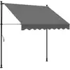 Image de vidaXL Store rétractable Anthracite 200x150 cm Tissu et acier