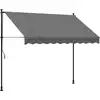 Image de vidaXL Auvent rétractable Anthracite 250x150 cm Tissu et acier