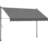 Image de vidaXL Marquise rétractable Anthracite 300x150 cm Tissu et acier