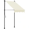 Image de vidaXL Marquise rétractable Crème 100x150 cm Tissu et acier