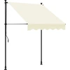 Image de vidaXL Marquise rétractable Crème 150x150 cm Tissu et acier