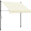 Image de vidaXL Marquise rétractable Crème 200x115 cm Tissu et acier