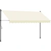 Image de vidaXL Marquise rétractable Crème 350x150 cm Tissu et acier
