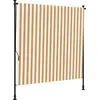 Image de vidaXL Store extérieur orange et blanc 200x270 cm Tissu et acier