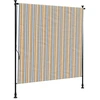 Image de vidaXL Store extérieur jaune et blanc 200x270 cm Tissu et acier