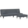 Image de vidaXL Ensemble de canapés 2 pièces avec coussins gris foncé velours