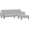 Image de vidaXL Ensemble de canapés 2 pièces gris clair velours