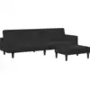 Image de vidaXL Ensemble de canapés 2 pièces noir velours