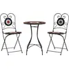 Image de vidaXL Ensemble de mosaïque bistrot rouge terracotta et blanc fer et céramique