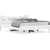 Image de vidaXL Lit en pin massif sans matelas blanc 150x200 cm