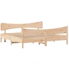 Image de vidaXL Lit en bois massif sans matelas 200x200 cm pin
