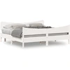 Image de vidaXL Lit en bois massif sans matelas Blanc 200x200 cm pin