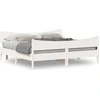 Image de vidaXL Lit en bois massif sans matelas Blanc 180x200 cm pin