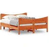Image de vidaXL Lit en bois massif sans matelas pin brun cireux 150x200 cm