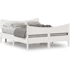 Image de vidaXL Lit en pin massif sans matelas blanc 140x200 cm