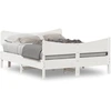 Image de vidaXL Lit en bois massif sans matelas Blanc 140x190 cm pin