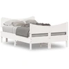 Image de vidaXL Lit en pin massif sans matelas blanc 120x190 cm