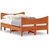Image de vidaXL Lit en bois massif sans matelas pin brun cireux 120x190 cm