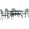 Image de vidaXL Ensemble de salle à manger de jardin 5 pièces en aluminium moulé vert
