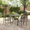 Image de vidaXL Ensemble de jardin 5 pièces bronze fonte d'aluminium
