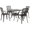 Image de vidaXL Ensemble de jardin 5 pièces bronze fonte d'aluminium