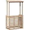 Image de vidaXL Bar de jardin avec toit 112,5x57x195,5 cm Pin massif