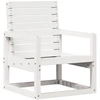 Image de vidaXL Chaise de jardin blanc 57,5x63x76 cm pin massif