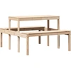 Image de vidaXL Table de pique-nique 110x134x75 cm pin massif