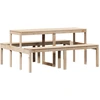 Image de vidaXL Table de pique-nique 160x134x75 cm pin massif
