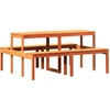 Image de vidaXL Table de pique-nique brun cireux 160x134x75 cm pin massif