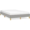 Image de vidaXL Cadre de lit sans matelas gris clair 120x190 cm Tissu
