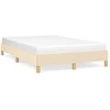 Image de vidaXL Cadre de lit sans matelas Crème 120x190 cm Tissu