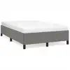Image de vidaXL Cadre de lit sans matelas gris foncé 120x190 cm Tissu