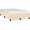 Image de vidaXL Cadre de lit sans matelas Crème 120x190 cm Tissu