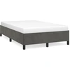 Image de vidaXL Cadre de lit sans matelas gris foncé 120x190 cm velours