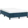Image de vidaXL Cadre de lit sans matelas bleu foncé 120x190 cm velours