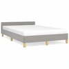 Image de vidaXL Cadre de lit sans matelas gris clair 120x190 cm Tissu