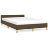 Image de vidaXL Cadre de lit sans matelas brun foncé 120x190 cm Tissu