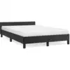 Image de vidaXL Sommier sans matelas noir 120x190 cm similicuir