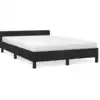 Image de vidaXL Cadre de lit sans matelas noir 120x190 cm velours