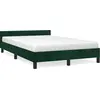 Image de vidaXL Cadre de lit sans matelas vert foncé 120x190 cm velours