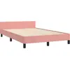 Image de vidaXL Cadre de lit sans matelas rose 120x190 cm velours