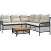 Image de vidaXL Ensemble de salon de jardin 2 pièces avec coussins Noir Poly Rattan