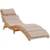 Image de vidaXL Bain de soleil avec support Taupe bois massif acacia